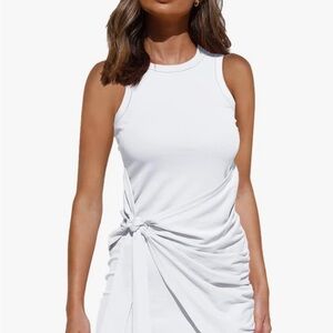 White Tshirt Sleeveless Dress